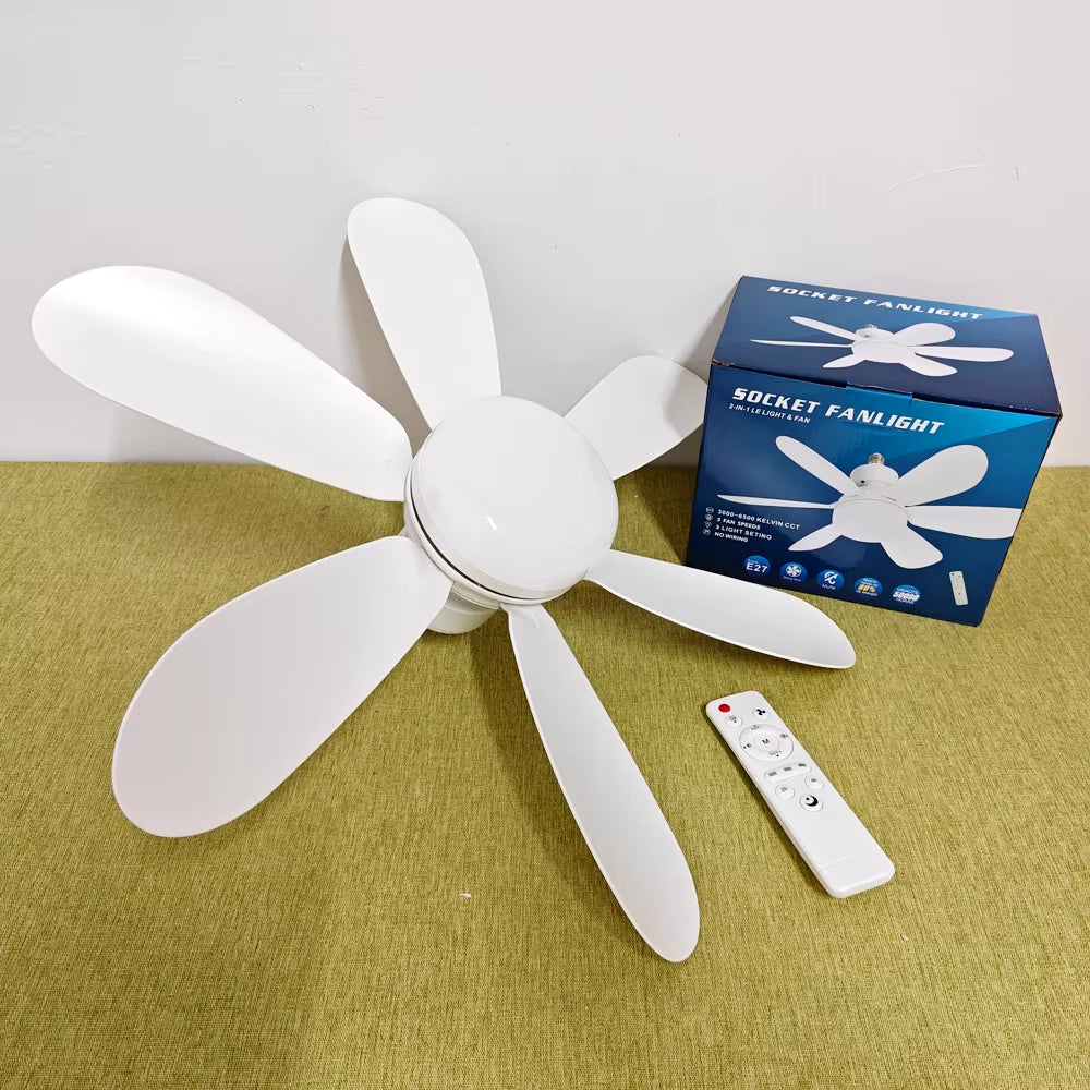 Ceiling Fan Light LED 30W E27 with Remote Control